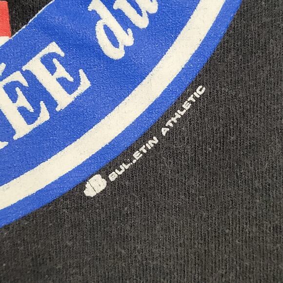 Vintage 90s Hockey Shirt M/L 20x25 Faded Black Hall-of-Fame - Picture 12 of 14